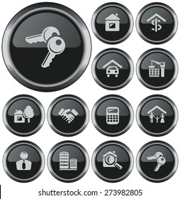 Real estate button set