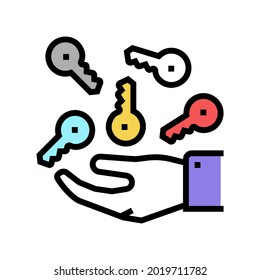 real estate buying color icon vector. real estate buying sign. isolated symbol illustration