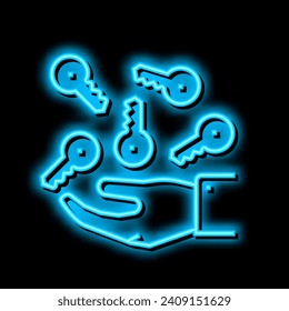 real estate buying neon light sign vector. real estate buying illustration