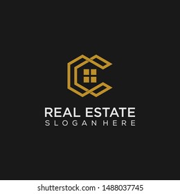 Real estate C letter logo graphic