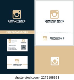 Real Estate Camera logo icon design template concept, House icon design vector template