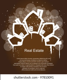 real estate card vector