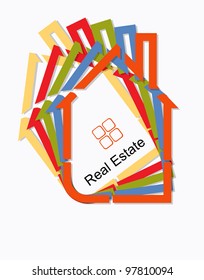 real estate card vector