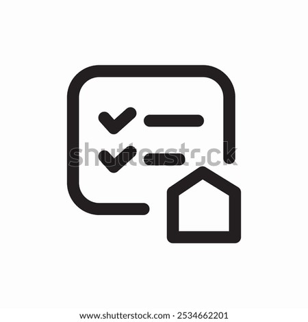 real estate check list icon sign vector