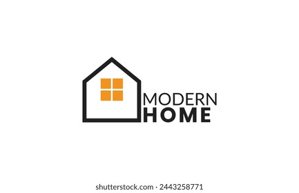 Real estate with check mark vector logo. Home vector logo template for real estate company.