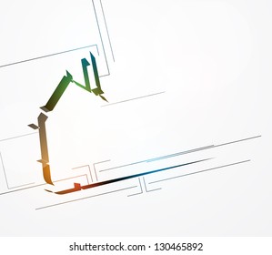 real estate city built house business background