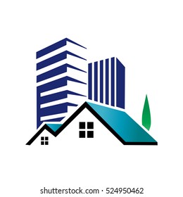 Real Estate City Logo Design Template