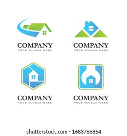 real estate, city, skyline icons and logos