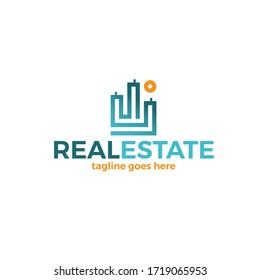 Real Estate City Vector Logo