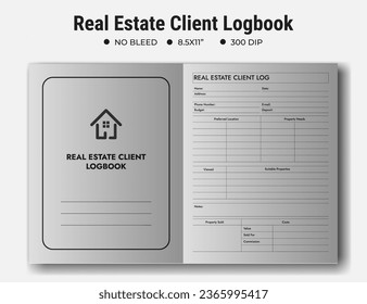 Real Estate Client log Book Template 