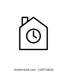 real estate clock time icon. Element of real estate sign for mobile concept and web apps icon. Thin line icon for website design and development, app development