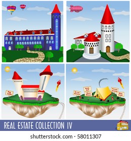 Real estate collection 4, different kind of buildings