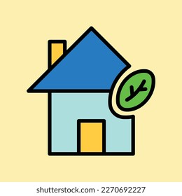 Real Estate color filled icon with eps 10 format