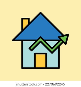 Real Estate color filled icon with eps 10 format