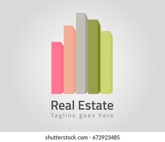 real estate colored logo