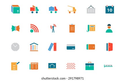 Real Estate Colored Vector Icons