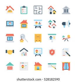 Real Estate Colored Vector Icons 3