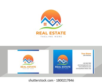 real estate colorful logo design vector file