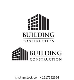 Real estate commercial and residential building logo design template vector illustration