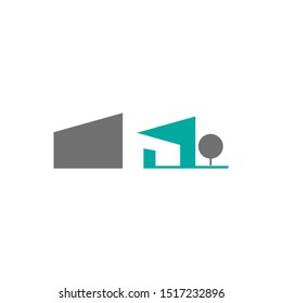 Real estate commercial and residential building logo design template vector illustration