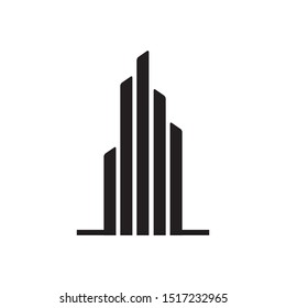 Real estate commercial and residential building logo design template vector illustration