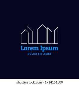 Real estate company logo. Building logo.  Logo in modern and minimalist style.