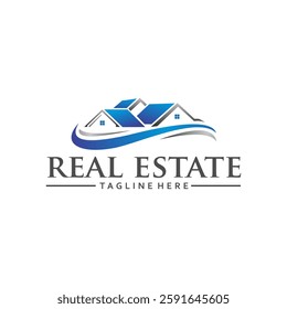 real estate company logo design vector