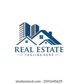 real estate company logo design vector