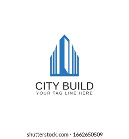 Real Estate Company Vector Logo Design Template  
