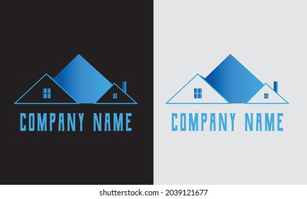 Real estate company vector logo design