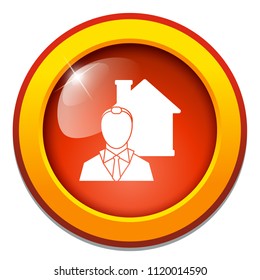 real estate concept. house agent, real estate investment sign - property manager symbol