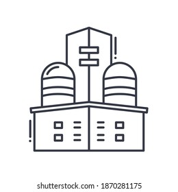 Real estate concept icon, linear isolated illustration, thin line vector, web design sign, outline concept symbol with editable stroke on white background.