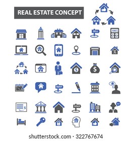 real estate concept icons