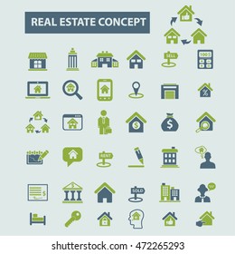 real estate concept icons
