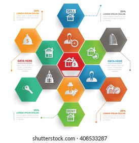 Real estate concept info graphic design,vector