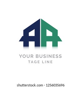 Real estate concept logo. Letter A A