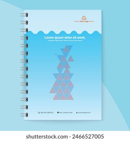 Real estate concept notebook cover template design