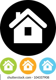 Real estate concept. Small house - Vector icon isolated