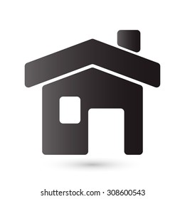 Real estate concept. Small house icon - Vector isolated