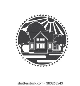 Real estate concept. Vector illustration of home.