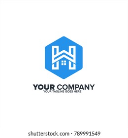 Real estate and Conctruction logo template icon