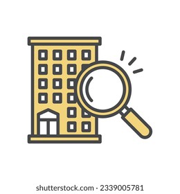 Real estate condominium, apartment search property search icon