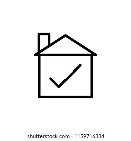 real estate confirm icon. Element of real estate sign for mobile concept and web apps icon. Thin line icon for website design and development, app development