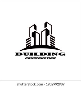 Diseño del logotipo del edificio de la construcción inmobiliaria