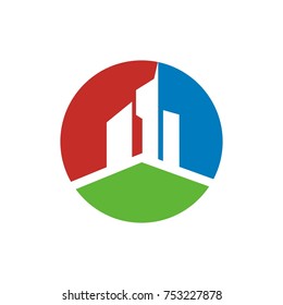 Real Estate, Construction, Building logo design template designed based in vector format