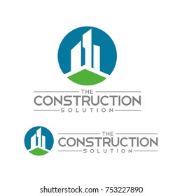 Real Estate, Construction, Building logo design template designed based in vector format