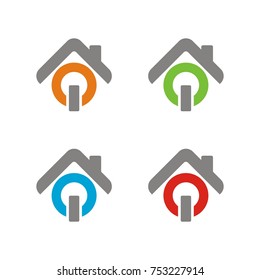 Real Estate, Construction, Building logo design template designed based in vector format