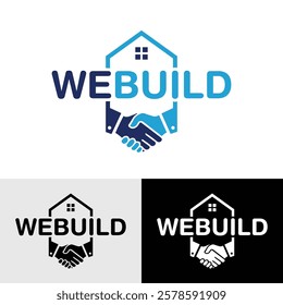 Real estate construction company logo design. Modern logo design for a construction company.