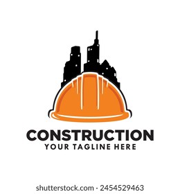 Casco de construcción inmobiliaria Logo Design