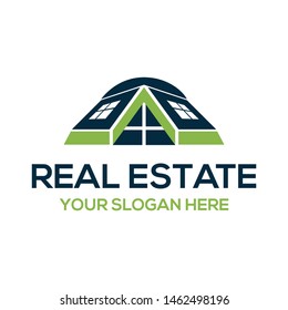 Real Estate Construction Logo design vector template.Commercial office property business center Financial Logotype. Corporate Finance Resort identity icon.
